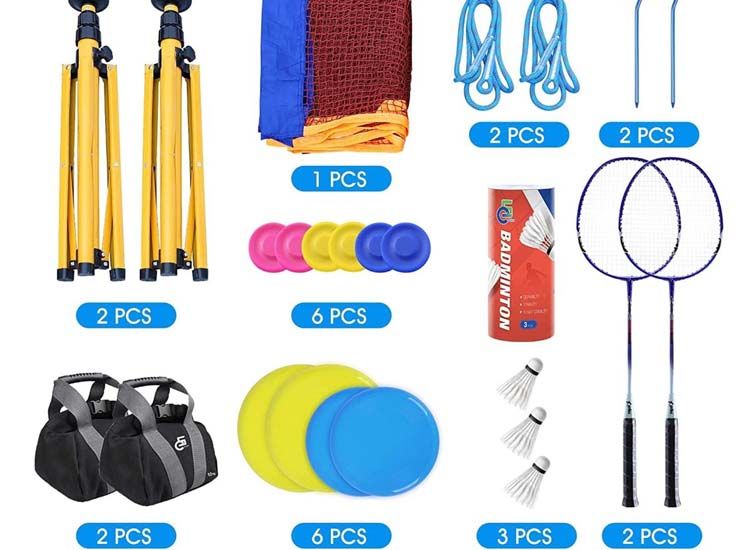 Benson Badminton/Frisbee Set - Inclusief Accessoires - 25 delig