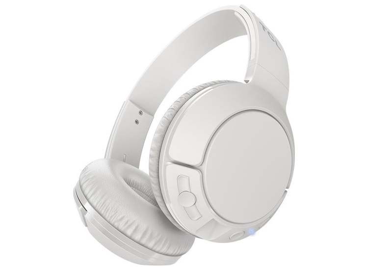 TCL Foldable Wireless Headphones with Mic & 20h playtime - ash white