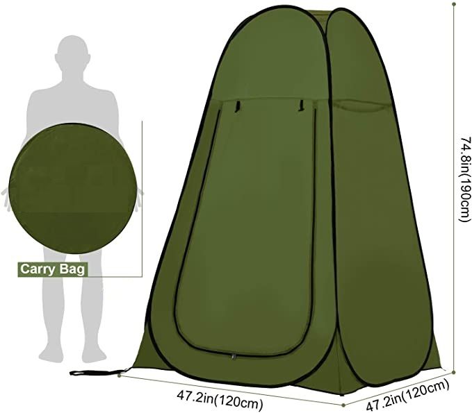 Pop-up 1-Persoons Tent - Groen - 176 x 92 x 92cm