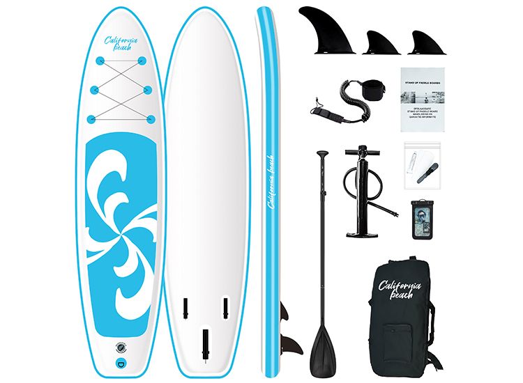 Opblaasbaar SUP board inclusief pomp - SUP California Beach Blue Edition