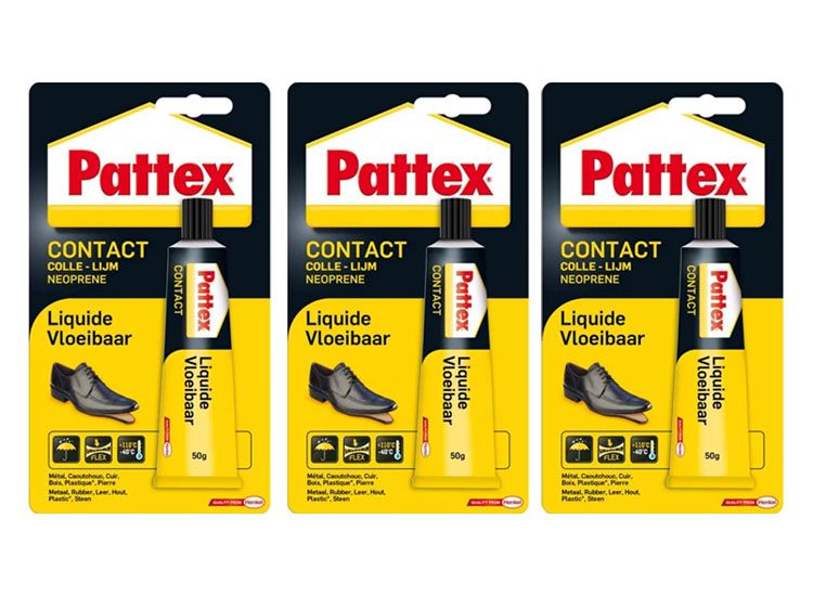 3x Pattex contactlijm - Lijm vloeibaar - 50 gram per tube