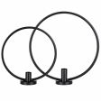 Hi Ringkandelaars Set Van 2 - Zwart