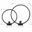 Hi Ringkandelaars Set Van 2 - Zwart