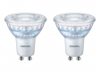 Philips LED Spot - GU10 - 35W - Dimbaar - Warm Wit Licht - 2 stuks