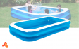 Familiezwembad - Rechthoek - 2 Rings - 262x175x50cm - Blauw
