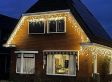Luksus LED gordijn - ijspegel kerstverlichting - 360 LED lampjes - Extra warm wit / Amber - 7 + 10 meter snoer