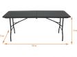 Lowander Inklapbare Tafel - 180x70 cm - Zwart