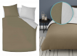 Zydante Swisstech Dekbedovertrek - Dubbelzijdig - Taupe - Gebroken Wit - 140 x 200/220 cm