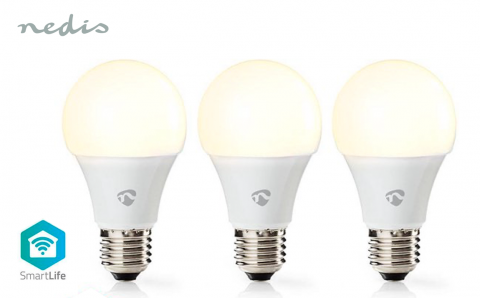 Nedis Wi-Fi Smart LED-Lamp | Warm Wit | E27 | 3-Pack