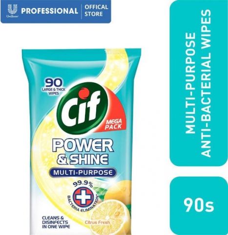 CIF Power & Shine Citrus hygiënische allesreiniger doekjes - 360 doekjes
