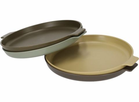 Nörlander Outdoor borden - Camping servies - ronde borden - 23 x 20 x 2,3 cm - Set van 4 - Multikleur