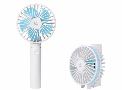 FlinQ Draagbare Ventilator - Oplaadbaar - Wit/Blauw