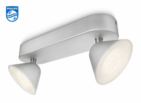 Philips myLiving Tweed - Plafondlamp - 2 Spots 