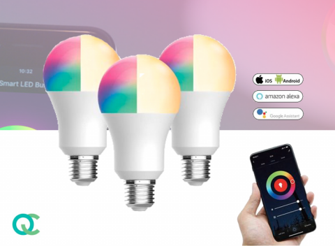 FlinQ E27 Smart WIFI Lamp 3-pack