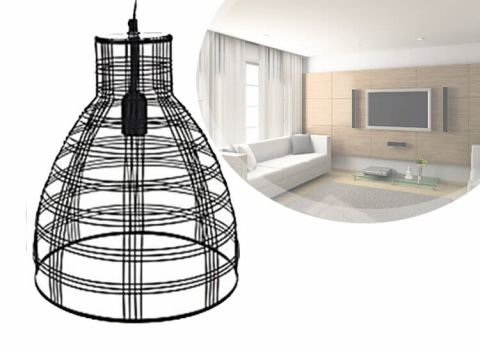 Industriële zwarte hanglamp - Hippe lamp met veel lichtval