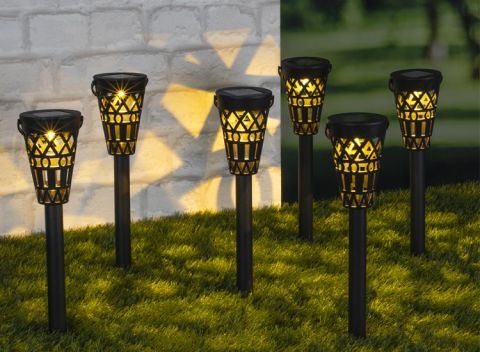 HI Tuinlampen set - Set van 6 - Zwart