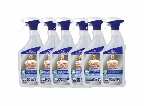MR. PROPER Professional Desinfecterende Allesreiniger & glasreiniger Spray 6x 750ML