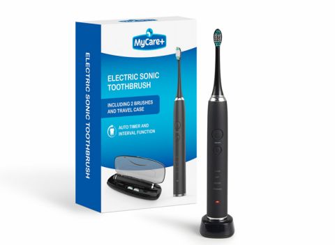 Mycare - elektrische tandenborstel - elektrische tandenborstel met 2 opzetstukjes