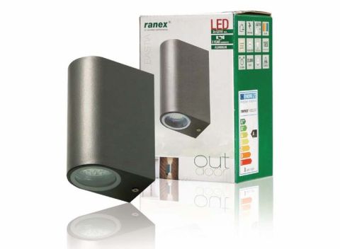Ranex LED Buitenwandlamp - RVS buitenlamp - Zilver