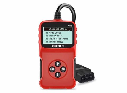 FEDEC OBD2 scanner - Auto uitleesapparatuur - Diagnoseapparaat - Rood-