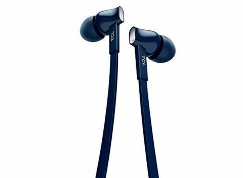 TCL earphones platte kabel met microfoon - blauw 