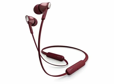 TCL Wireless BT5.0 In-Ear Earphones with Mic & 18h playtime - burgundy crush