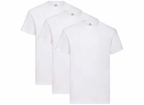 Fruit of the Loom heren T-shirt wit (3-pack)-