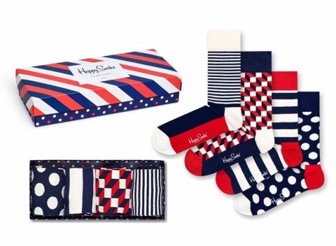 Happy Socks Stripe Giftbox - Maat 36-40 - 4 paar