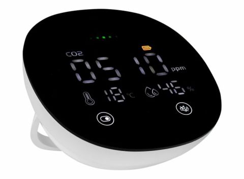 Smartwares luchtkwaliteitmeter - Kooldioxode - 10 jaar batterij - Wit