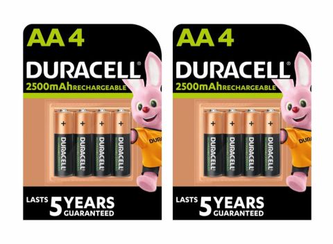 8 Duracell Rechargeable AA 2500mAh batterijen - oplaadbare batterijen