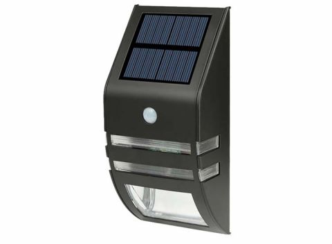 TRIXLINE solar LED wandlamp met bewegingssensor - Zwart