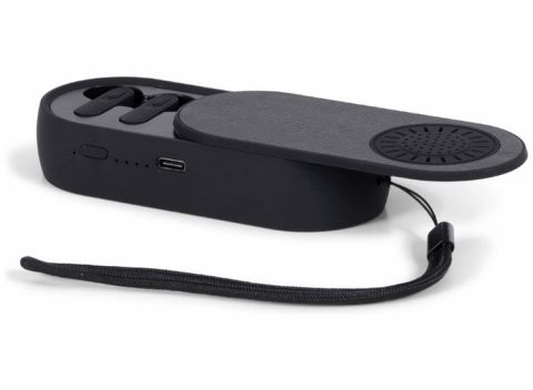 BRAINZ 2-in-1 Earbuds & Speaker Black