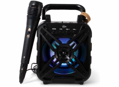 BRAINZ Karaoke Set Met Microfoon - Met boombox - Duurzaam Materiaal - Zwart