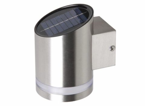 Smartwares - DS Solar wandlamp – Zonne-energie – Zilver - Led lamp